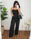 Macacão Pantalona Taisa Preto - comprar online
