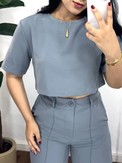 Conjunto Alfaiataria Francis cinza chumbo na internet