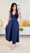 Conjunto linho saia e colete - comprar online