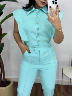 Macacão em Alfaiataria Celina Verde tifanny na internet