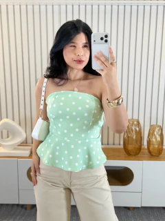 Peplum em poá - comprar online