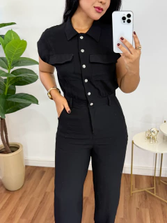 Macacão Pantalona Megan Preto - MM Conceito