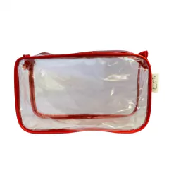 Imagem do Necessaire 23x15 transparente para presente personalizada FELIZ NATAL