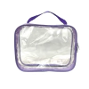 ESTOJO BOX transparente e LILÁS - necessaire - lápis - multiuso - brinquedo - organizador - viagem