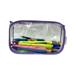 ESTOJO transparente LILÁS 21x11