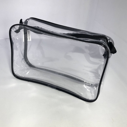 Necessaire inteira transparente e PRETA 23X15