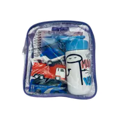 KIT COM 5 MINI mochila LÍLAS infantil transparente cristal escola viagem lancheira piscina brinquedo - loja online