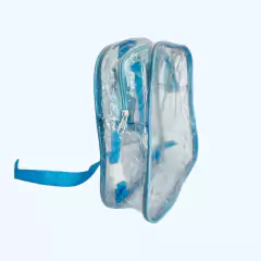 MINI mochila infantil PERSONALIZADA AZUL e transparente escola viagem praia - comprar online