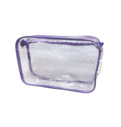 Imagem do Kit com 35 necessaire Transparente 23x15