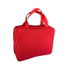 Necessaire MALOTE inteira NAILON (tecido) VERMELHA 28x22 com alça
