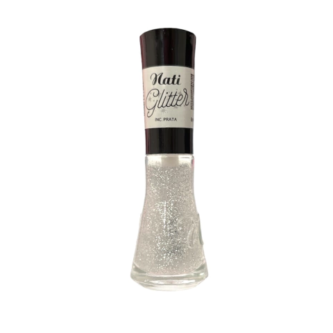ESMALTE GLITTER INCOLOR PRATA NATI