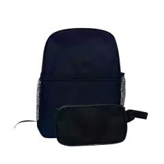 KIT MOCHILA PRETA NAILON E ESTOJO NAILON escolar, faculdade, notebook para o dia a dia