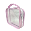 ESTOJO BOX transparente e ROSA - necessaire - lápis - multiuso - brinquedo - organizador - viagem