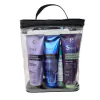 PORTA SHAMPOO transparente e PRETA necessaire para viagem, organizar cremes 24 x 20 x 9 cm