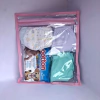 Kit com 7 SACOS organizadores ROSA maternidade viagem multiuso