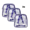 KIT COM 3 MINI mochila LÍLAS infantil transparente cristal escola viagem lancheira piscina brinquedo
