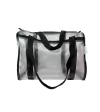 Bolsa / Mala para viagem transparente e preta com alça
