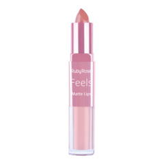 Batom 2 em 1 líquido/bastão Duo Matte Lips Feels Ruby Rose
