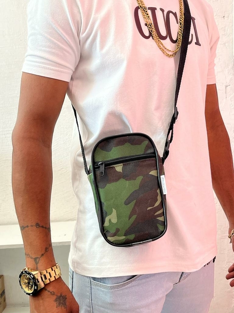 Bolsa Lateral CAMUFLADA unissex Shoulder BAG bolsa Transversal Zíper