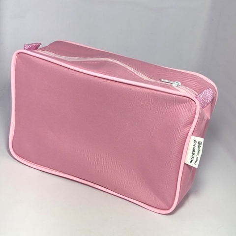 Necessaire INTEIRA NAILON ROSA 23x15 (tecido)