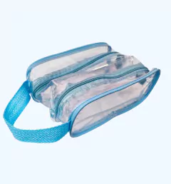 ESTOJO DUPLO transparente e AZUL na internet