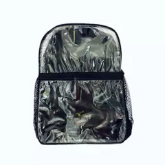 KIT MOCHILA PRETA COM A FRENTE TRANSPARENTE E ESTOJO CRISTAL escolar, faculdade, notebook para o dia a dia - comprar online