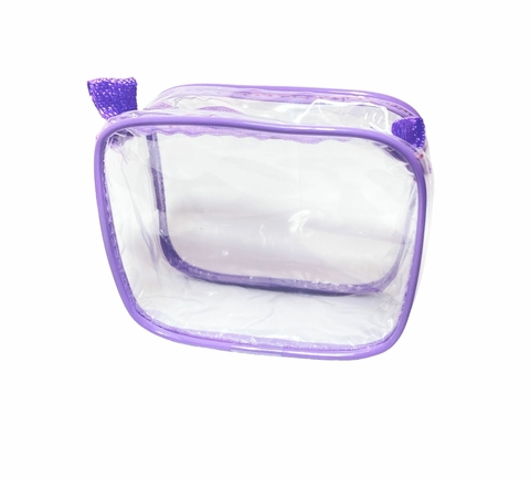 MINI necessaire transparente e LILÁS 15x12