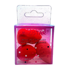 Kit com 3 mini esponjas Mini Star