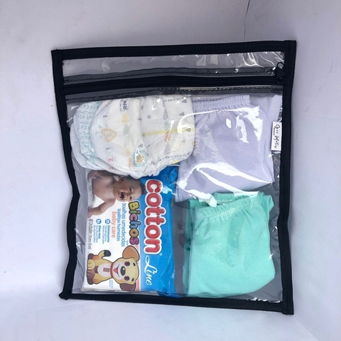 Kit com 2 SACOS organizadores PRETO maternidade viagem multiuso