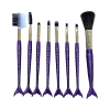 Kit com 8 pincéis calda de sereia para maquiagem Meily's