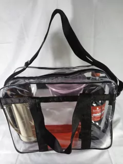 Bolsa Transparente 39x34 praia piscina viagem toda reforçada - Gii Matos Makeup