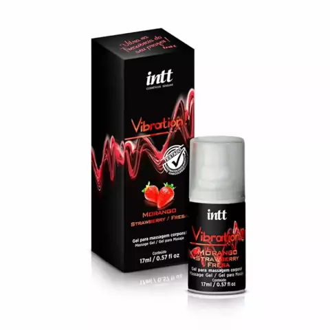 Gel Beijavel Vibration Power Extra Forte Morango 17ml Intt