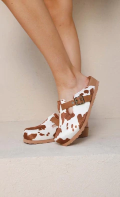 Zuecos Kalvin Vaquita Marron