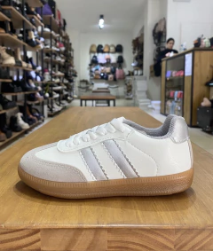 Mini Zapatillas Zamba Kids Blanco Plata - comprar online