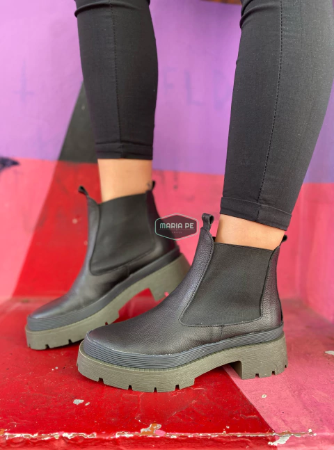 BOTINETAS Mady Negro Verde