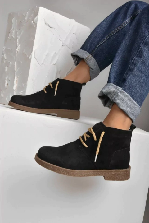 Chavitos Gamuza Negro