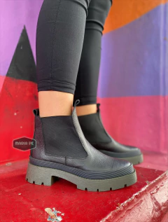 BOTINETAS Mady Negro Verde - comprar online