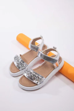 Mini Sandalias Pili Plata