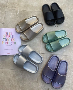 Imagen de Chanclas Sunny Negro Metalizado