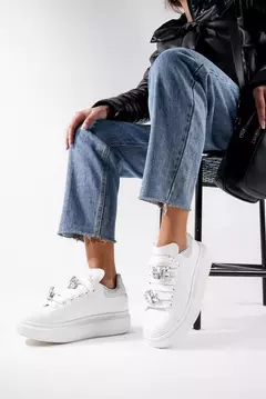 Zapatillas Lutter Blancas Piedras Plata