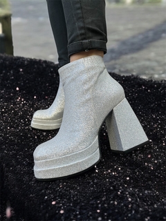 Botas Malaika Glitter Plata