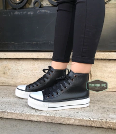 Sneakers Star Plataforma Botitas Negras - MARIA PE