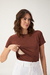 T-SHIRT DE AMAMENTAÇÃO MARROM