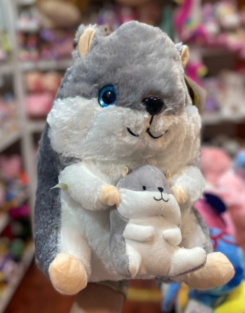 Peluche HAMSTER Mamá mas hamster Bebe