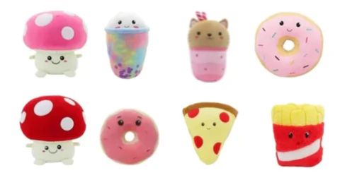 Mini Peluche Comida Hongo Papas Pizza Dona 10cm