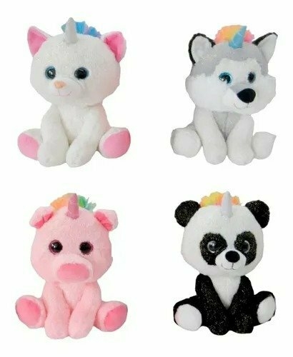 Peluche Animales Panda Chancho c/Brillo