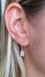 Brinco Argola 11mm com Pedra Oval 7mm - Fernanda Gobbo Pratas