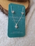 Conjunto coração Cravejado de Zircônias 6mm