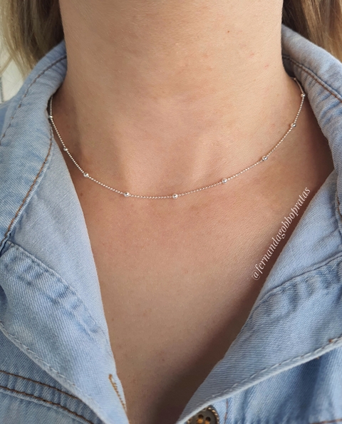 Cordão Bolinhas 40cm com bolinhas 3mm
