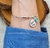 Bracelete Oval 2mm com Pingente Seja Forte e Corajosa 11mm e Ponto de Luz Zircônia 7mm - comprar online